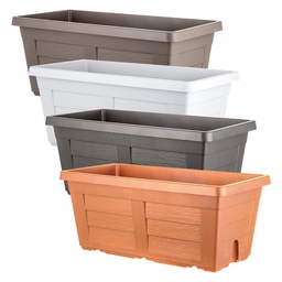 [DFL612801] Fioriera Rettangolare Cm  80 X 40 X 34 - Antracite