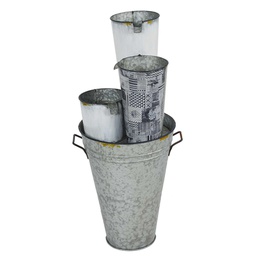 [V9127170000] Fontana con vasi h87 cm