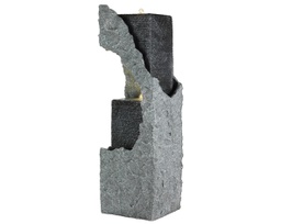 [20041936] Fontana in poliresina da esterno grigia 87h cm