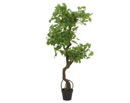 [20041763] Gingko pianta in plastica con vaso 82x60x150h cm