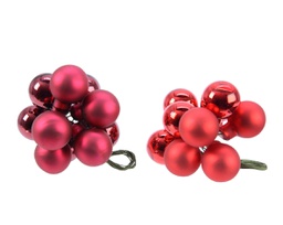 [19974786] Grappolo decorativo di Natale rosso assortito ø2 cm