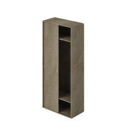 [AZ26038] Guardaroba con ante scorrevoli e appendiabiti colore Argilla H212x90x43cm