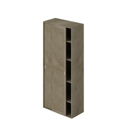 [AZ26076] Guardaroba con ante scorrevoli e ripiani colore Argilla H212x90x43cm