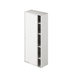 [AZ26090] (3c) Guardaroba con ante scorrevoli e ripiani colore Bianco H212x90x43cm
