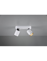 [TRIO803500231] Lampada Soffitto 2 Faretti Spot GU10 Orientabile Pago Bianco Moderno  Trio Lighting