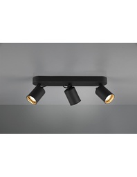 [TRIO803500332] Lampada da Soffitto 3 Faretti Spot GU10 Orientabili Pago Nero Trio Lighting