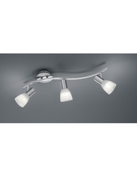 [TRIO871010307] Lampada da Soffitto 3 Spot E14 Led Orientabili Levisto Nichel Trio Lighting