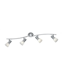 [TRIO871010407] Lampada da Soffitto 4 Spot E14 Orientabili Levisto Nichel Trio Lighting