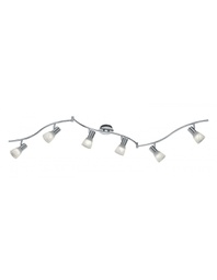 [TRIO871010607] Lampada da Soffitto 6 Spot E14 Orientabili Levisto Nichel Trio Lighting
