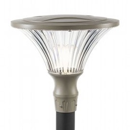 [SOV253/39] Lampada da esterno in alluminio pressofuso, diffusore trasparente, diametro 60mm, altezza max 160mm, IP65 tortora