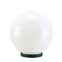 [SOV293/06] Lampada da esterno in termoplastico con sfera opale Ø 25cm nero