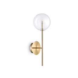 [8021696200149] Lampada da parete Equinoxe in ottone - L 130 x H 450 x P 180 mm