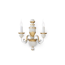 [8021696012902] Lampada da parete Firenze bianca - L 330 x H 380 x P 170 mm