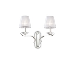 [8021696059211] Lampada da parete Pegaso AP2 - Bianco (L430xH335xP205mm)