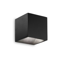 [8021696269320] Lampada da parete Rubik nera 3000K - L100xH100xP100mm