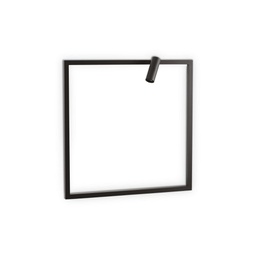 [8021696271897] Lampada da parete SYNTESI AP Square nero L610xH600xP150mm