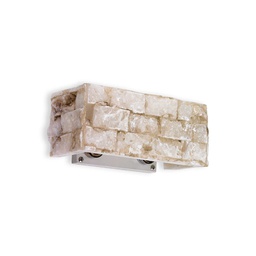 [8021696018775] Lampada da parete alabastro L 230 x H 100 x P 100 mm