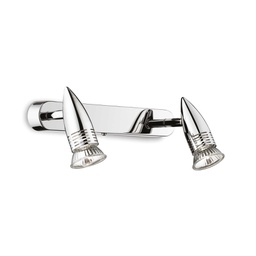 [8021696089577] Lampada da parete cromo L 290 x H 110 x P 110 mm