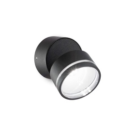 [8021696285504] Lampada da parete nero D 90 x P 85 mm