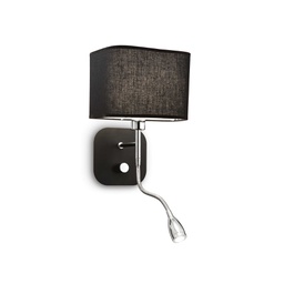 [8021696124179] Lampada da parete nero L 180 x H 400 x P 210 mm