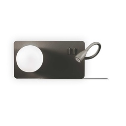 [8021696174846] Lampada da parete nero L 375 x H 150 x P 175 mm