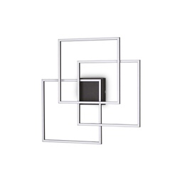 [8021696270678] Lampada da soffitto FRAME quadrato nero 590x90x595 mm