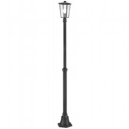 [SOV853/06] Lampada da terra in alluminio pressofuso con diffusori in vetro trasparente nero