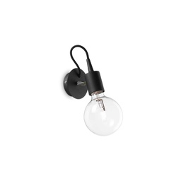 [8021696148908] Lampada parete Edison nera L120xH270xP250mm