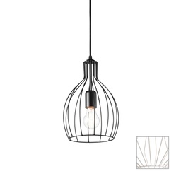 [8021696200880] Lampada sospensione Ampolla Bianca D205xH570-1140mm