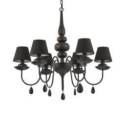 [8021696111872] Lampada sospensione Blanche Nero D780xH960-1860mm
