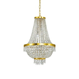 [8021696114736] Lampada sospensione Caesar oro D450xH960-1850mm