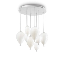 [8021696100883] Lampada sospensione Clown SP8 bianco - D500xH490-1030mm
