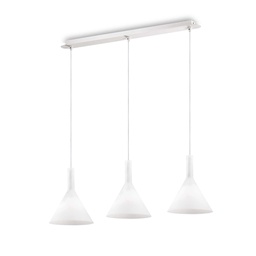 [8021696074245] Lampada sospensione Cocktail SP3 Bianco - L820xH510-1250xP200mm