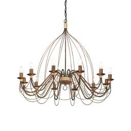 [8021696097671] Lampada sospensione Corte D950xH1075-1900mm Ruggine