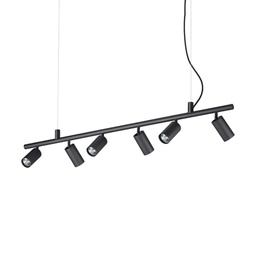 [8021696231396] Lampada sospensione Dynamite SP6 nero - L1155xH355-2105xP55mm