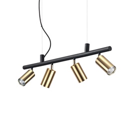 [8021696244624] Lampada sospensione Dynamite in ottone - L760xH355-2105xP55mm
