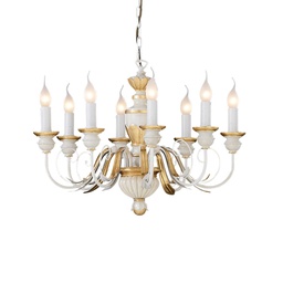 [8021696012872] Lampada sospensione Firenze SP8 - Bianco - D640xH670-1050mm