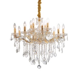 [8021696035611] Lampada sospensione Florian oro D720xH900-1200mm
