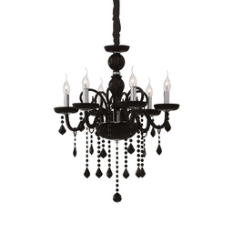 [8021696032504] Lampada sospensione GIUDECCA D580xH900-1350mm nera