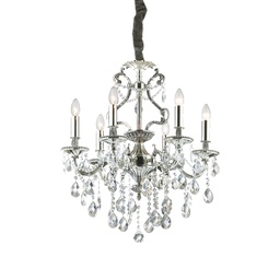 [8021696044927] Lampada sospensione Gioconda Argento D620xH790-1180mm
