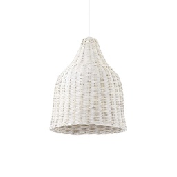 [8021696159256] Lampada sospensione Haunt bianca D350xH700-2450mm