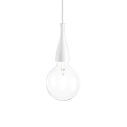 [8021696009360] Lampada sospensione Minimal Bianco D125xH510-2420mm