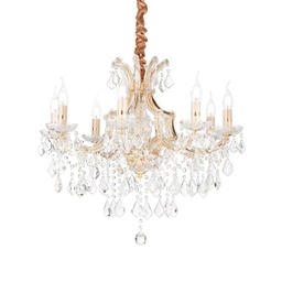 [8021696167398] Lampada sospensione Napoleon oro D670xH890-1700mm