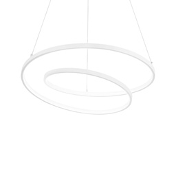 [8021696253664] Lampada sospensione OZ D80 bianca 800x390-1500mm