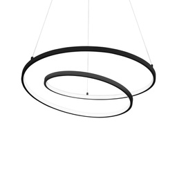[8021696269450] Lampada sospensione OZ D80 nera H390-1500mm