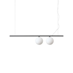 [8021696306995] Lampada sospensione Perline SP2 nero - L1005xH420-2200xP150mm