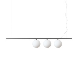 [8021696307008] Lampada sospensione Perline SP3 Nero - L1205xH420-2200xP150mm