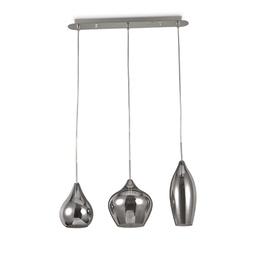 [8021696111865] Lampada sospensione Soft SP3 fumé L600xH560-1130xP200mm