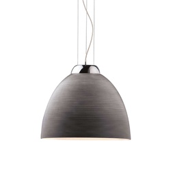 [8021696001821] Lampada sospensione Tolomeo grigia D400xH610-2360mm
