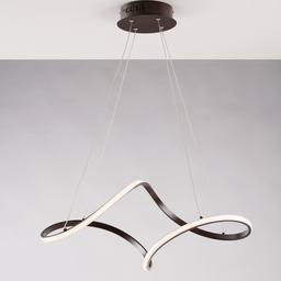 [BL224-SCA] Lampadario a sospensione in metallo e alluminio Caffè con LED integrato 62x28x h 150 cm